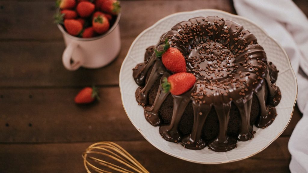 Decadent chocolate cake.